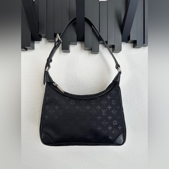 Louis Vuitton Boulogne Shoulder Bag Mini Black Satin - Picture 11 of 13